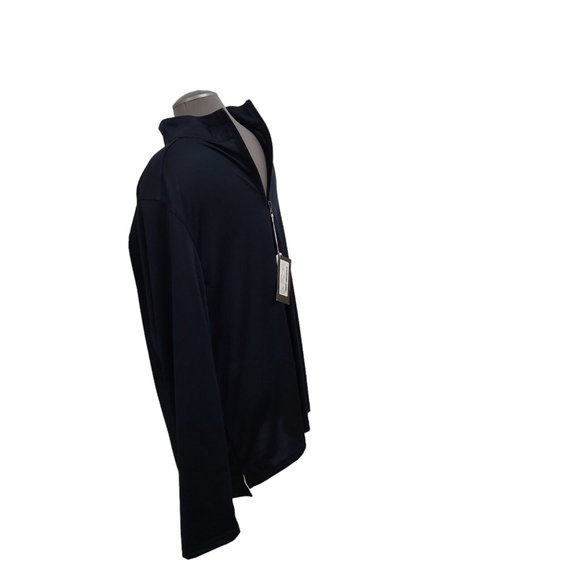 Harriton M748 Men Large Advantage Snag Protection Quarter-Zip Navy Golf Shirt - Picture 8 of 11